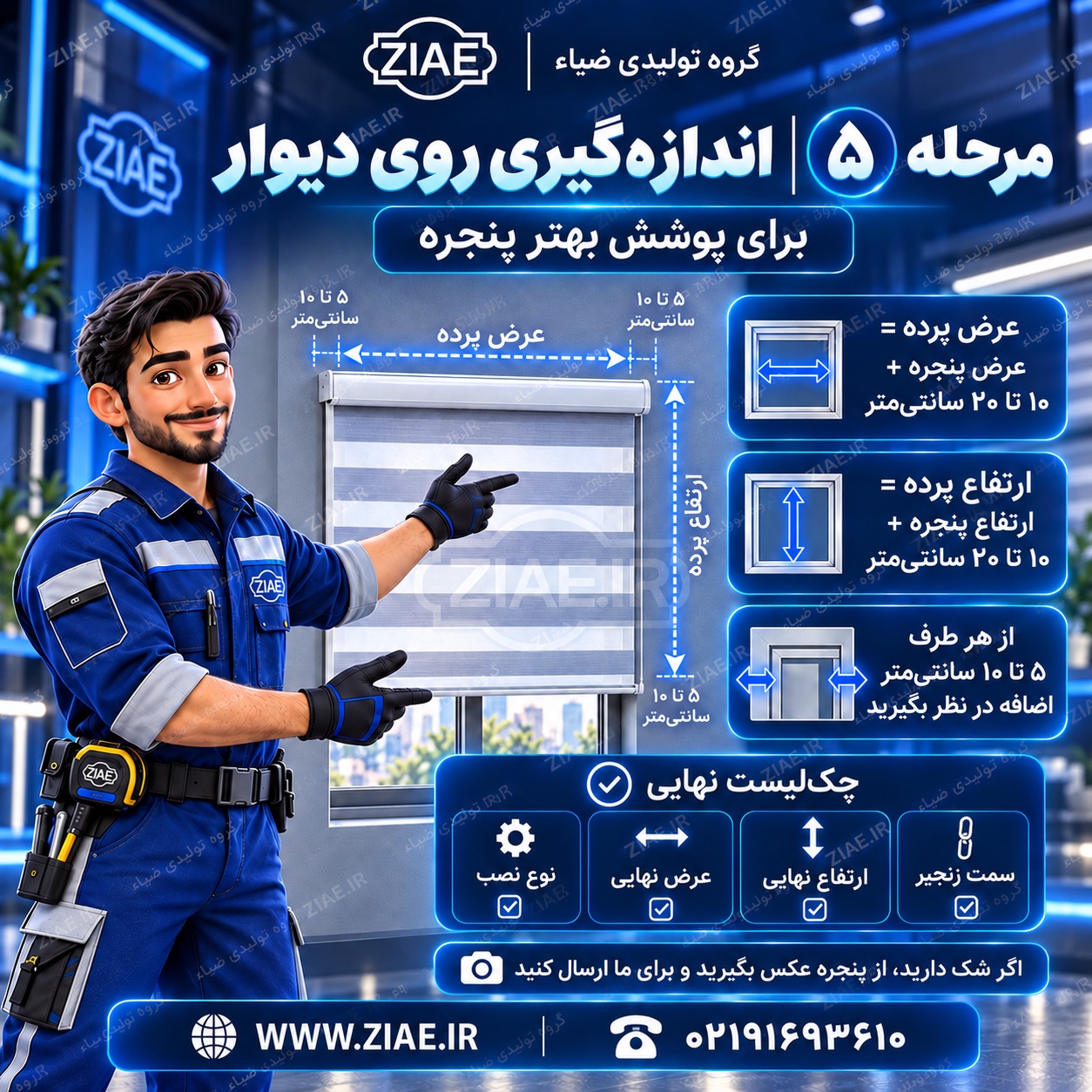 نصب روی دیوار و محدوده پوشش